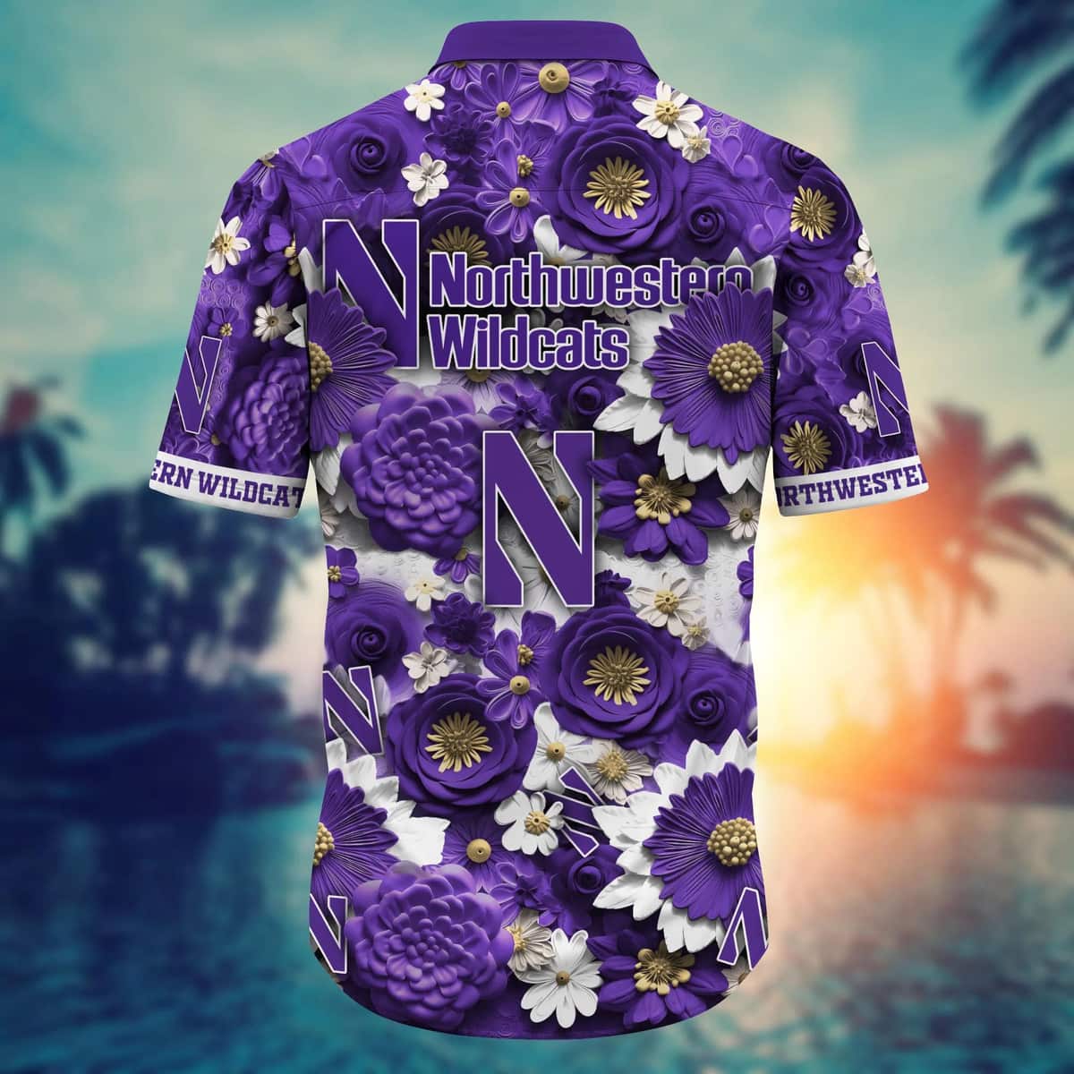 Floral Aloha NCAA Northwestern Wildcats Hawaiian Shirt Trendy Summer Gift For Friends Floral Aloha NCAA Northwestern Wildcats Hawaiian Shirt Trendy Summer Gift For Friends