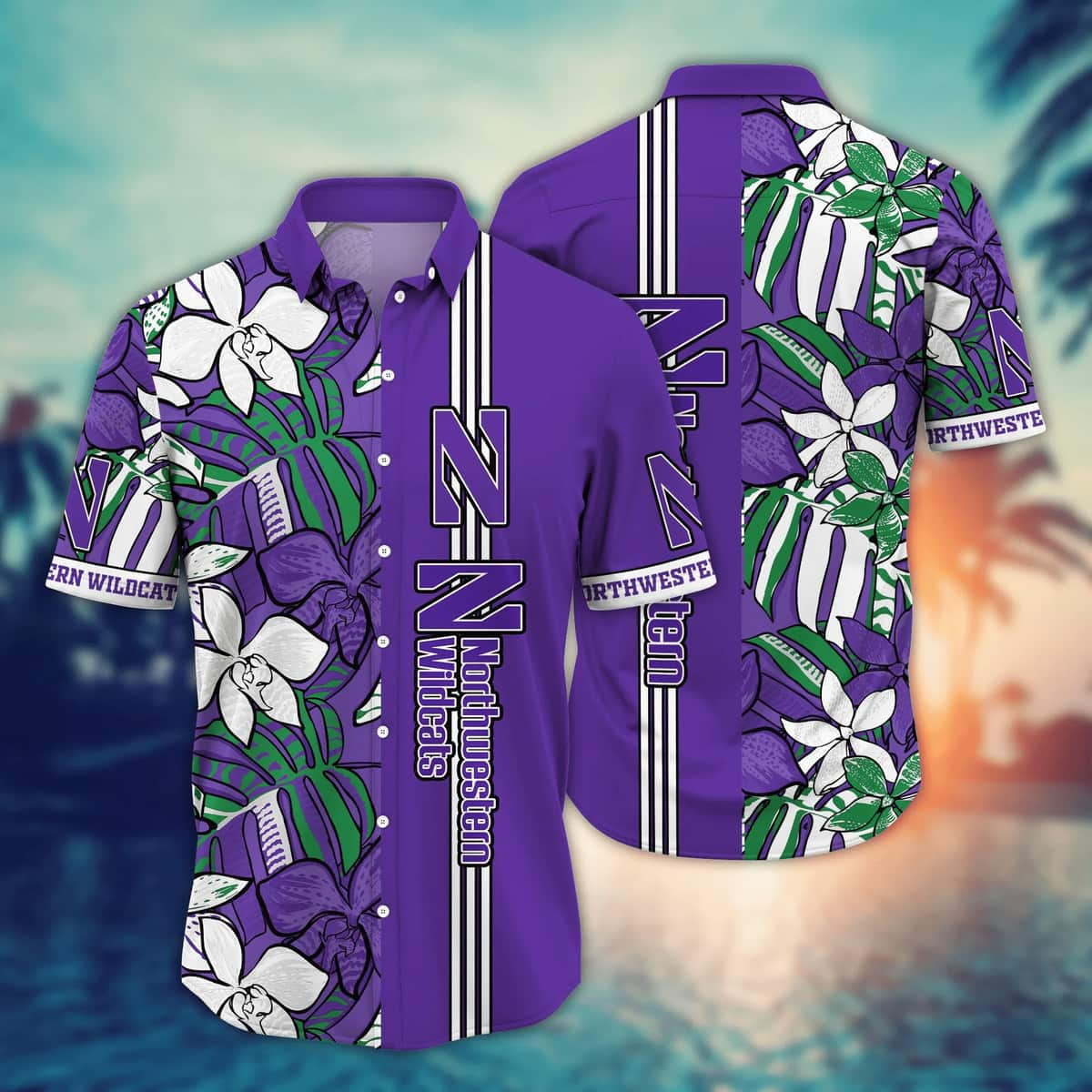 Summer Aloha NCAA Northwestern Wildcats Hawaiian Shirt Cool Gift For Dad