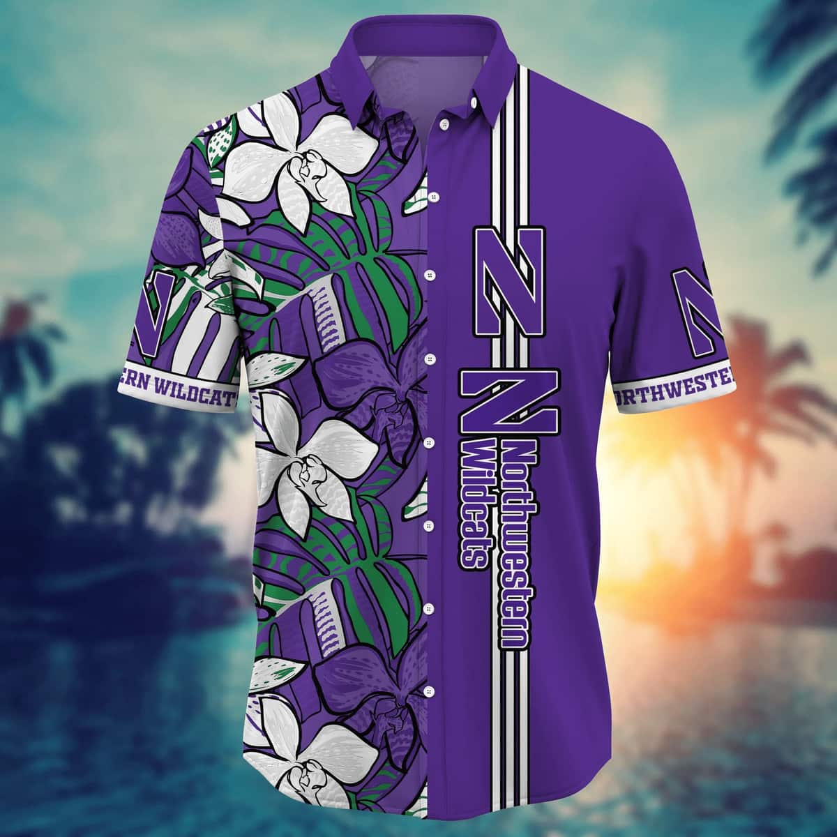 Summer Aloha NCAA Northwestern Wildcats Hawaiian Shirt Cool Gift For Dad Summer Aloha NCAA Northwestern Wildcats Hawaiian Shirt Cool Gift For Dad