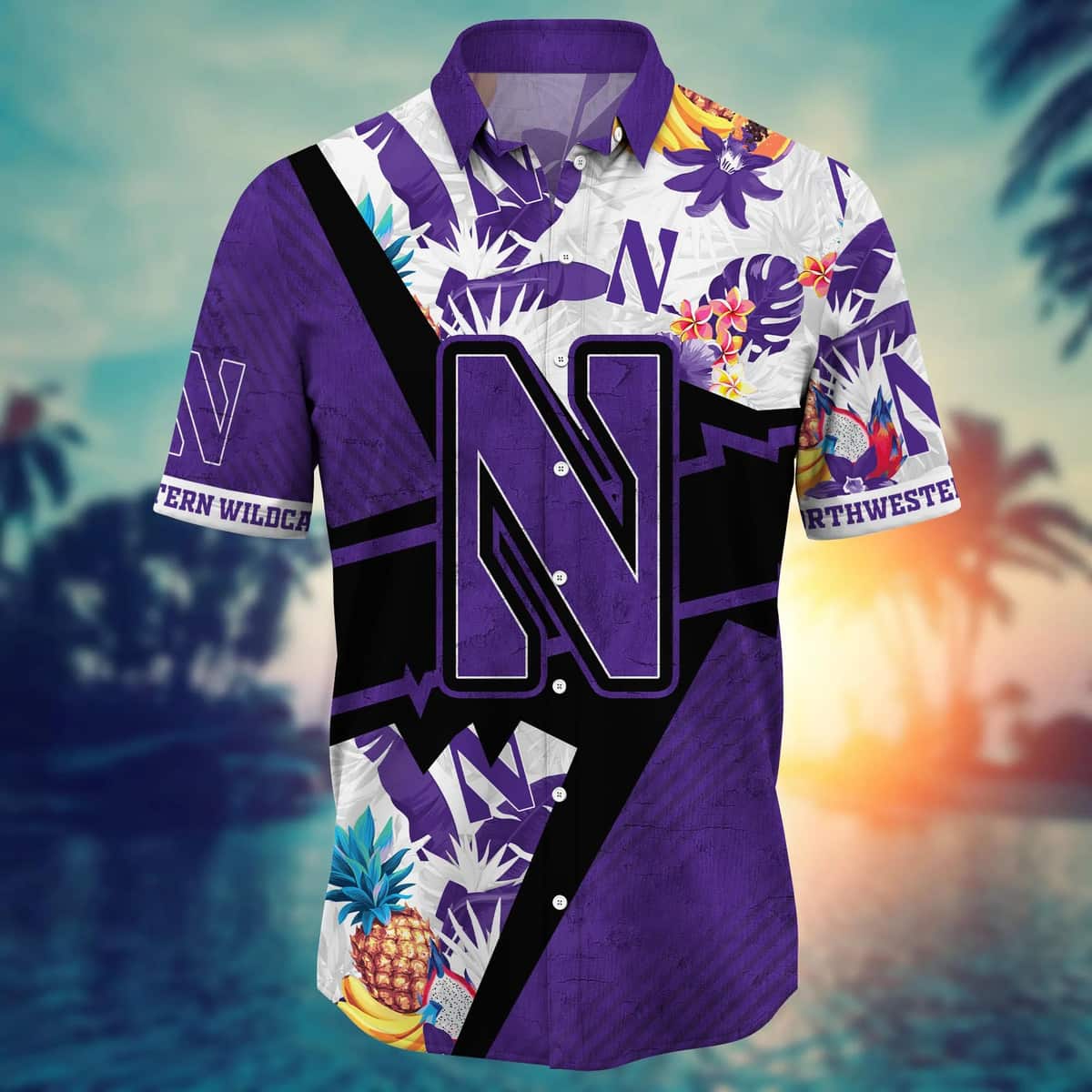 Cool Aloha NCAA Northwestern Wildcats Hawaiian Shirt Tropical Summer Gift For Great Dad Cool Aloha NCAA Northwestern Wildcats Hawaiian Shirt Tropical Summer Gift For Great Dad