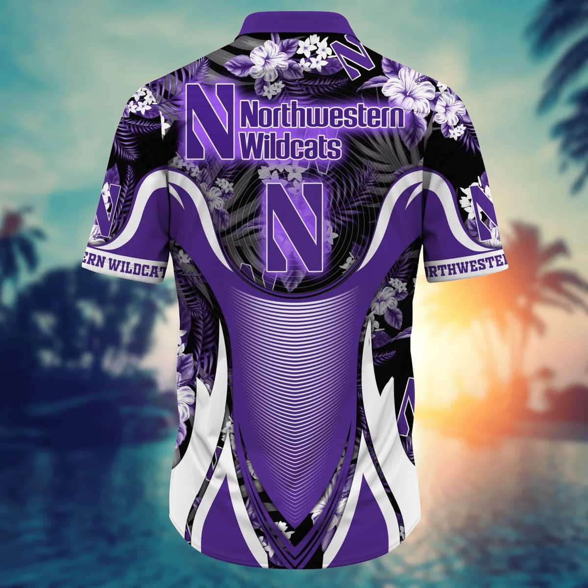 NCAA Northwestern Wildcats Hawaiian Shirt Aloha Forest Cool Gift For Dad NCAA Northwestern Wildcats Hawaiian Shirt Aloha Forest Cool Gift For Dad