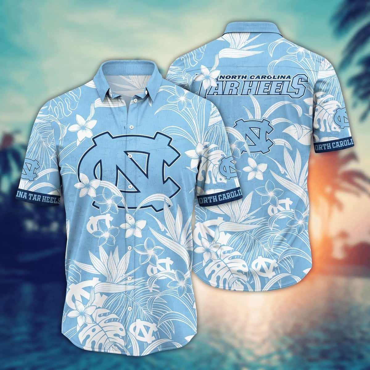 Stylish North Carolina Tar Heels NCAA Hawaiian Shirt Gift For New Grandpa