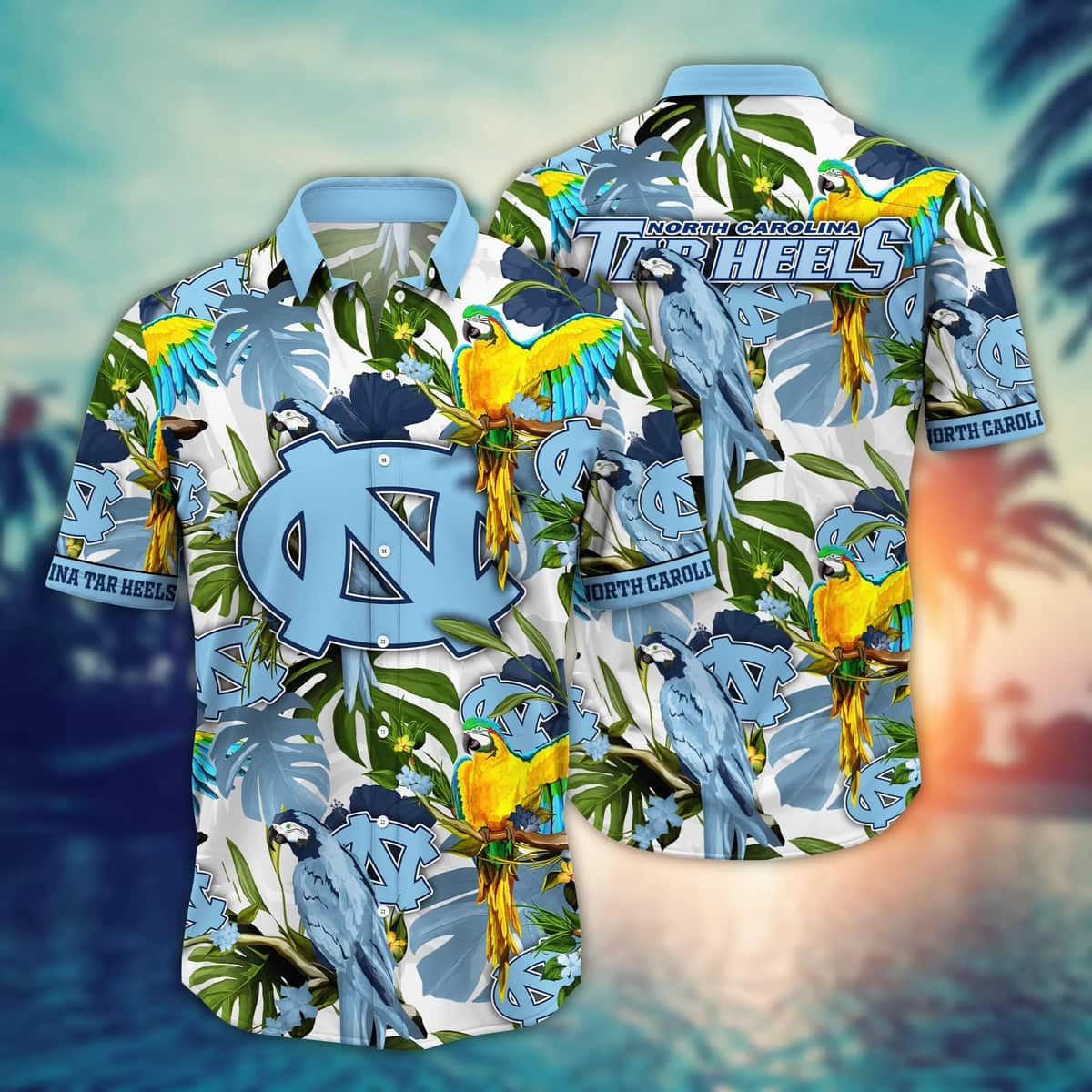 Special North Carolina Tar Heels NCAA Hawaiian Shirt Tropical Flora And Fauna Best Gift For Summer Trip