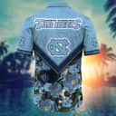 NCAA North Carolina Tar Heels Hawaiian Shirt Abstract Floweret Gift For Cool Dad NCAA North Carolina Tar Heels Hawaiian Shirt Abstract Floweret Gift For Cool Dad