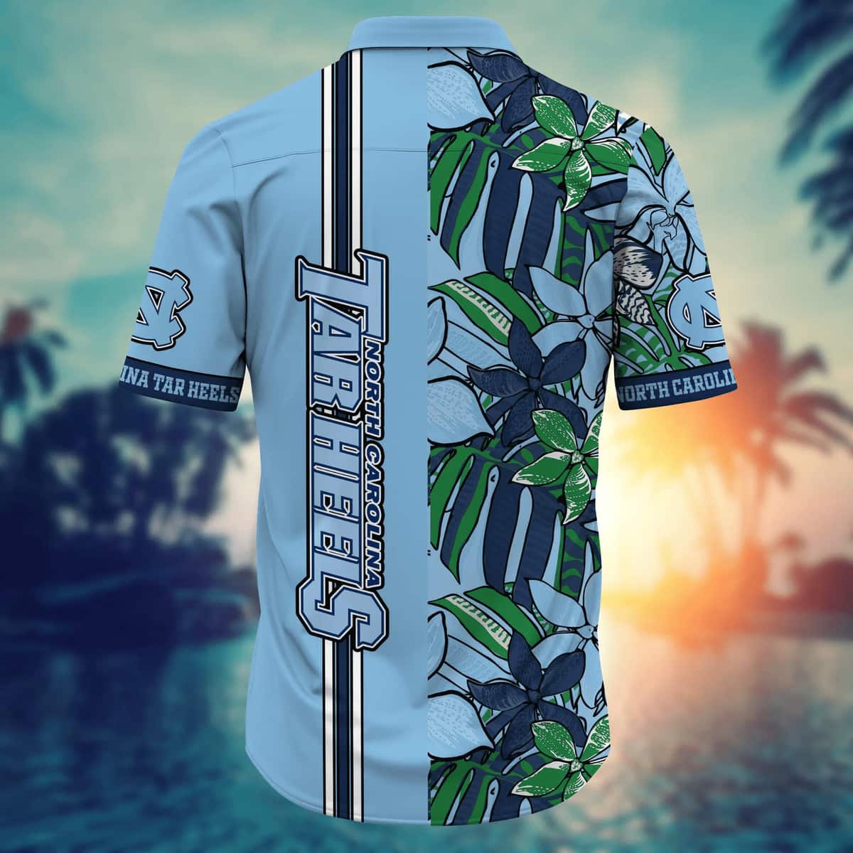 NCAA North Carolina Tar Heels Hawaiian Shirt Tropical Nature Gift For Great Dad NCAA North Carolina Tar Heels Hawaiian Shirt Tropical Nature Gift For Great Dad