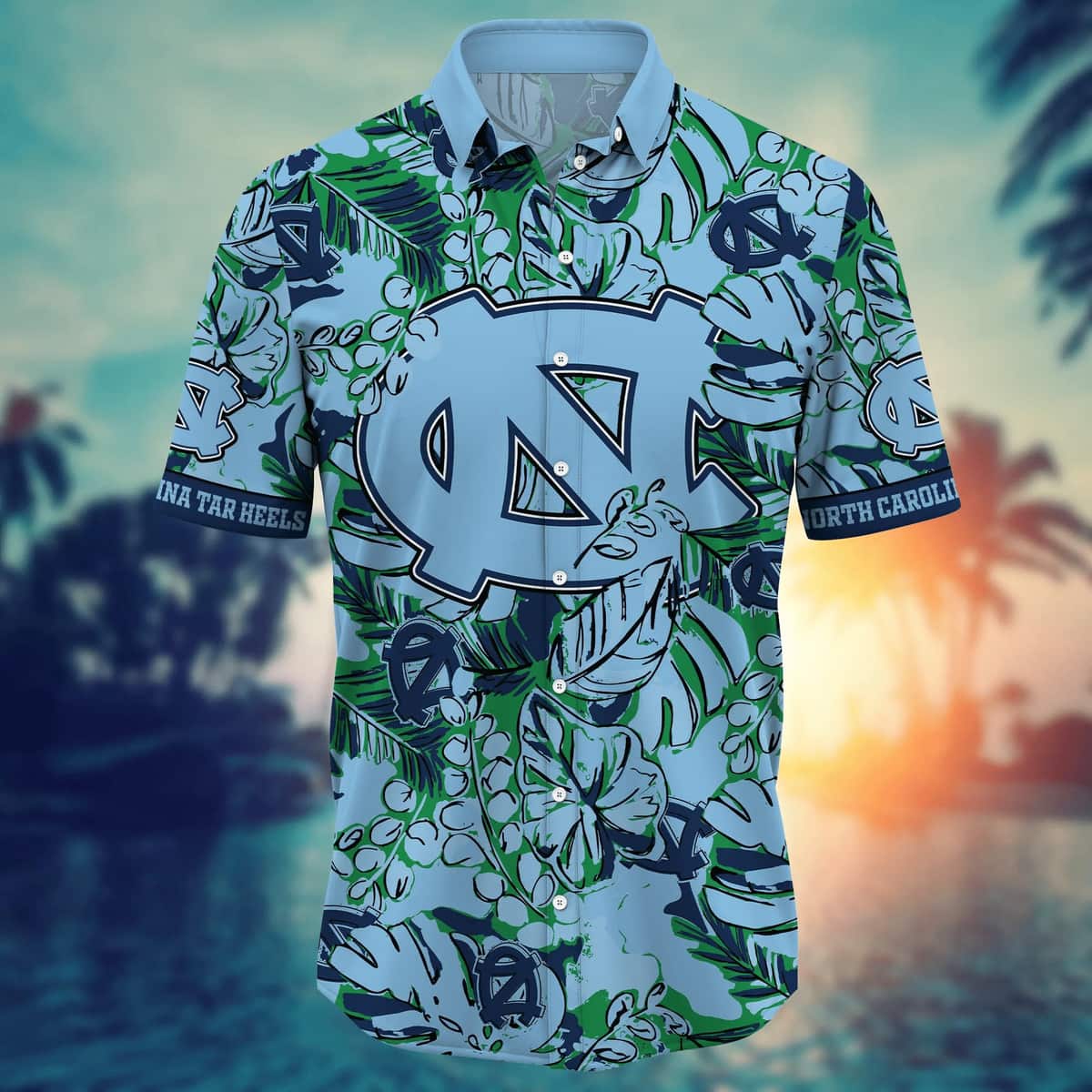 NCAA North Carolina Tar Heels Hawaiian Shirt Practical Beach Gift For Great Dad NCAA North Carolina Tar Heels Hawaiian Shirt Practical Beach Gift For Great Dad