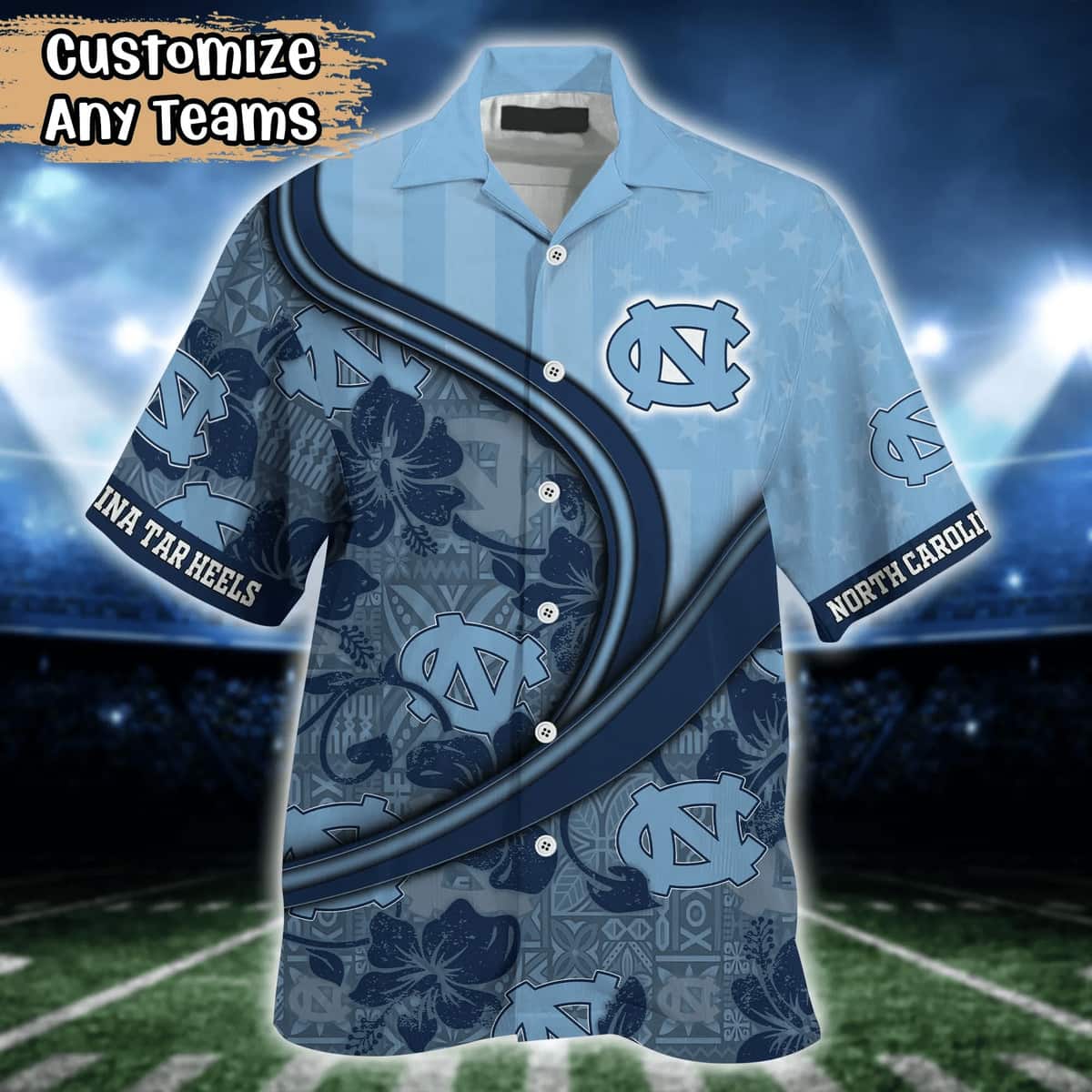 Classic Aloha NCAA North Carolina Tar Heels Hawaiian Shirt Custom Name Summer Gift For Friends Classic Aloha NCAA North Carolina Tar Heels Hawaiian Shirt Custom Name Summer Gift For Friends