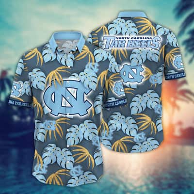 Stylish NCAA North Carolina Tar Heels Hawaiian Shirt Palm Leaves Gift For Family Stylish NCAA North Carolina Tar Heels Hawaiian Shirt Palm Leaves Gift For Family