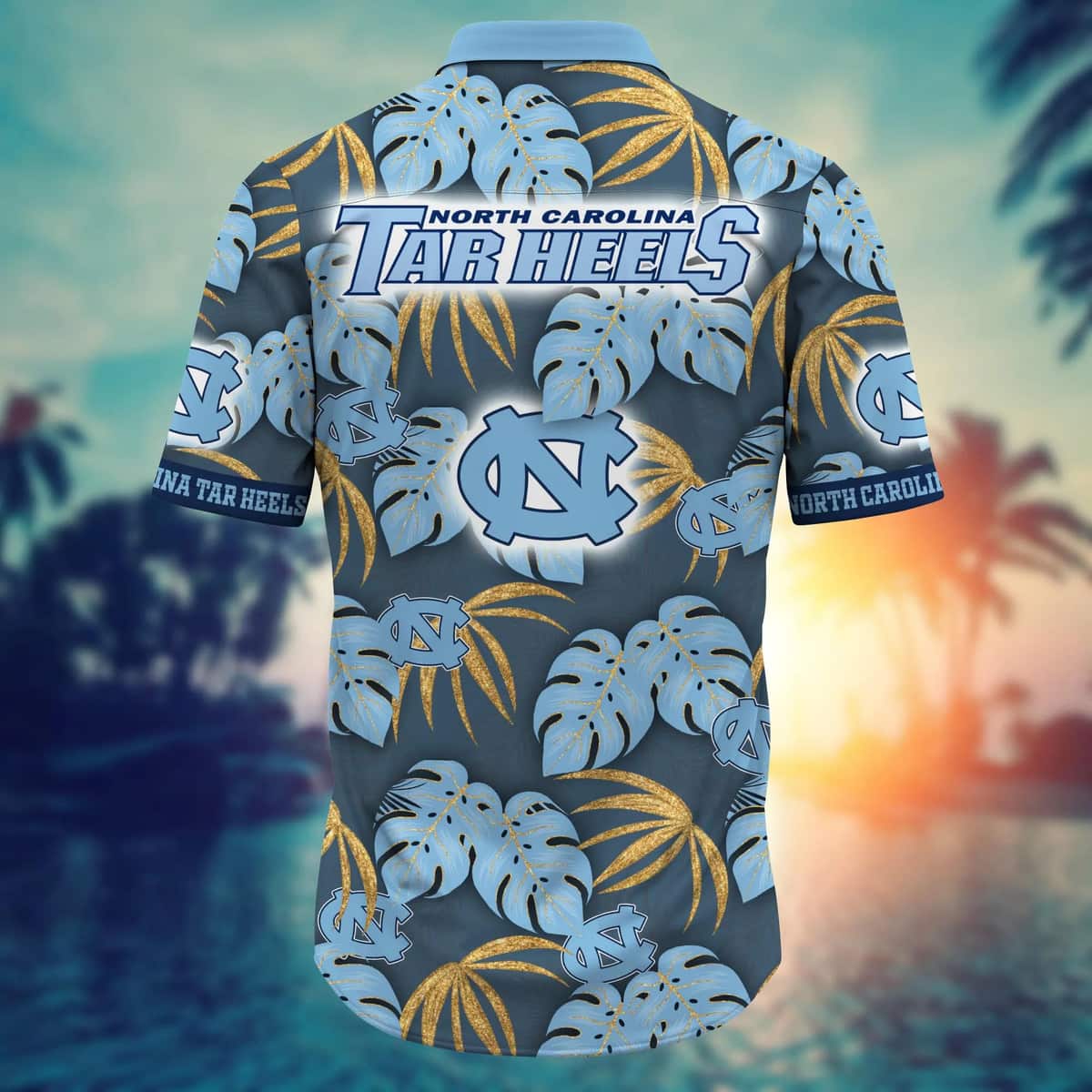 Stylish NCAA North Carolina Tar Heels Hawaiian Shirt Palm Leaves Gift For Family Stylish NCAA North Carolina Tar Heels Hawaiian Shirt Palm Leaves Gift For Family