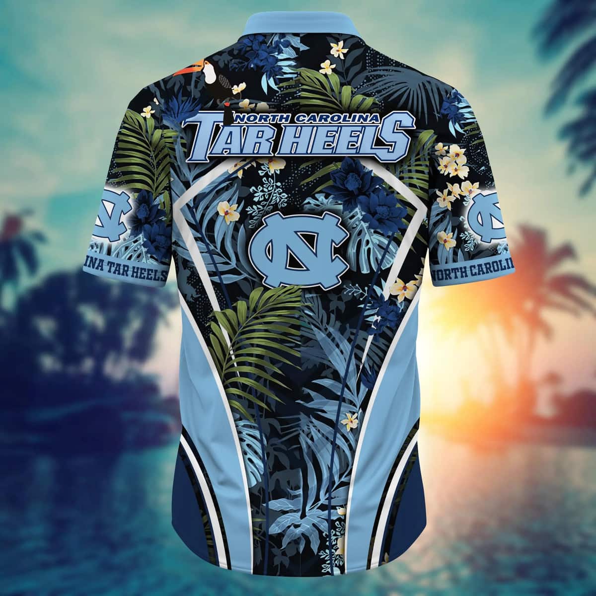 NCAA North Carolina Tar Heels Hawaiian Shirt Palm Leaves Practical Beach Gift For Friends NCAA North Carolina Tar Heels Hawaiian Shirt Palm Leaves Practical Beach Gift For Friends