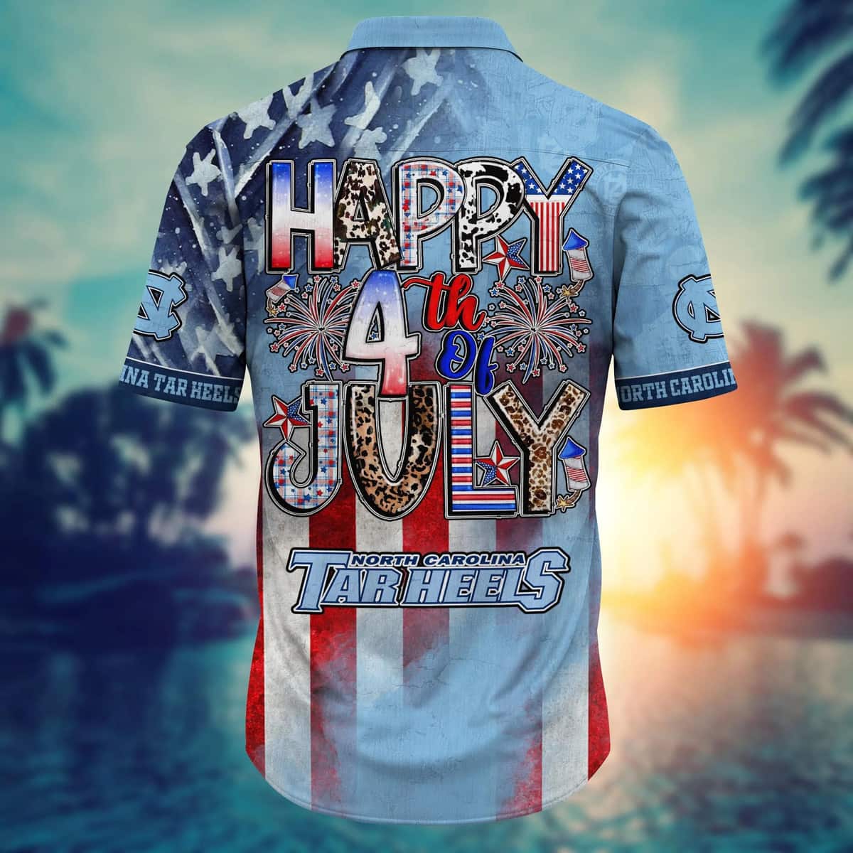 Trending Aloha NCAA North Carolina Tar Heels Hawaiian Shirt Happy 4th Of July Gift For Dad Trending Aloha NCAA North Carolina Tar Heels Hawaiian Shirt Happy 4th Of July Gift For Dad