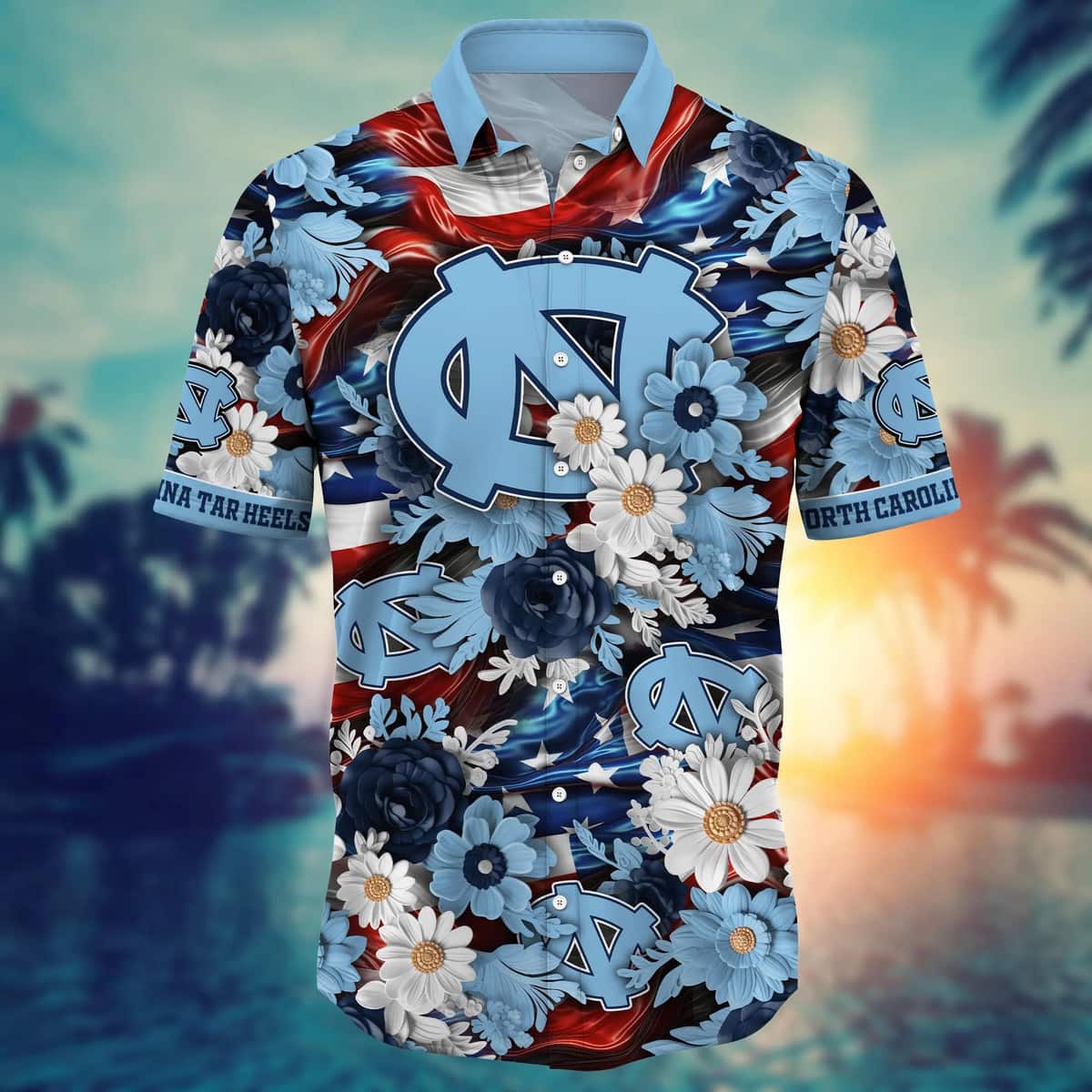 Awesome NCAA North Carolina Tar Heels Hawaiian Shirt Independence Day Beach Lovers Gifts Awesome NCAA North Carolina Tar Heels Hawaiian Shirt Independence Day Beach Lovers Gifts