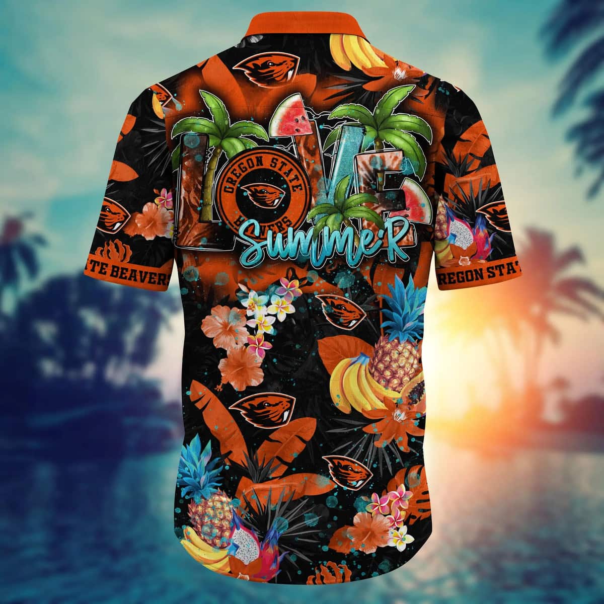 Colorful Oregon State Beavers NCAA Hawaiian Shirt Tropical Fruit Gift For Dad Colorful Oregon State Beavers NCAA Hawaiian Shirt Tropical Fruit Gift For Dad