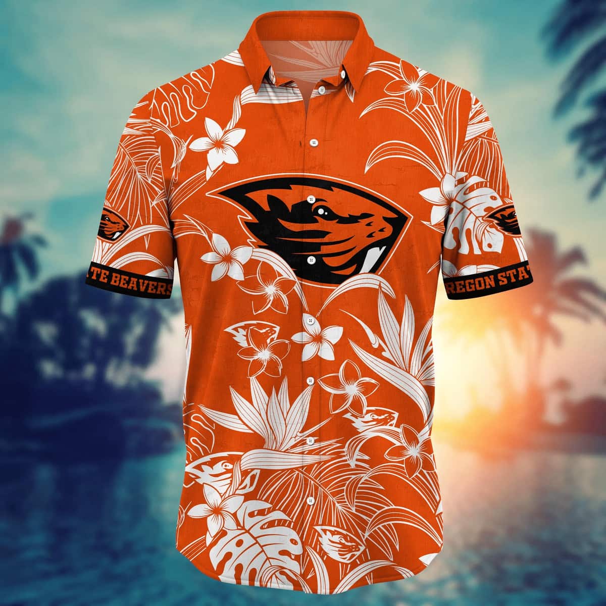 Stylish NCAA Oregon State Beavers Hawaiian Shirt Tropical Flora Best Gift For Family Stylish NCAA Oregon State Beavers Hawaiian Shirt Tropical Flora Best Gift For Family