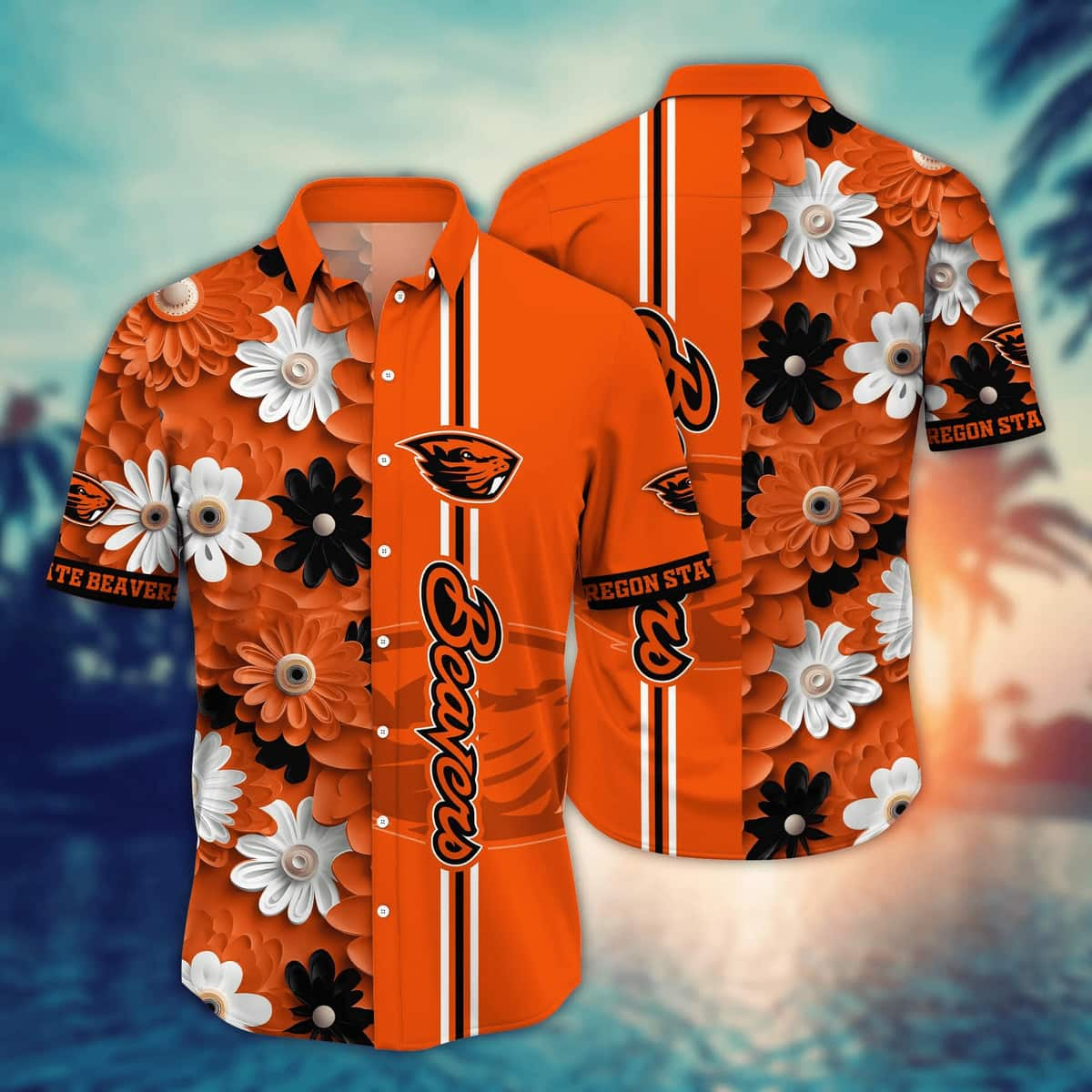 Floral Aloha NCAA Oregon State Beavers Hawaiian Shirt Best Gift For Family