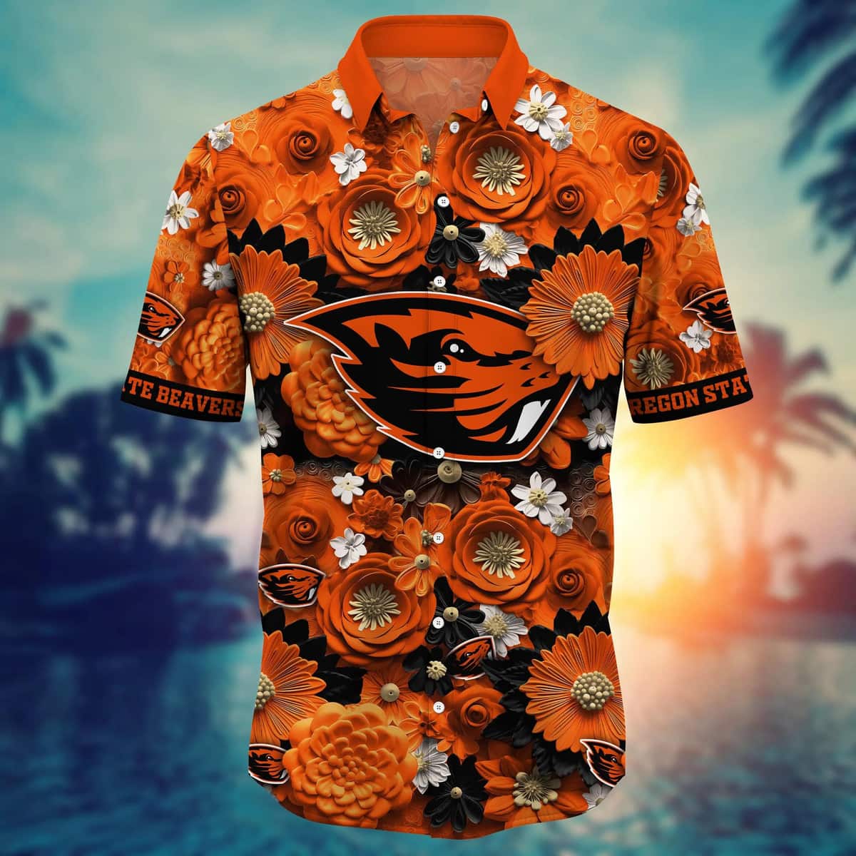 Classic NCAA Oregon State Beavers Hawaiian Shirt Aloha Floral Gift For Boyfriend Classic NCAA Oregon State Beavers Hawaiian Shirt Aloha Floral Gift For Boyfriend