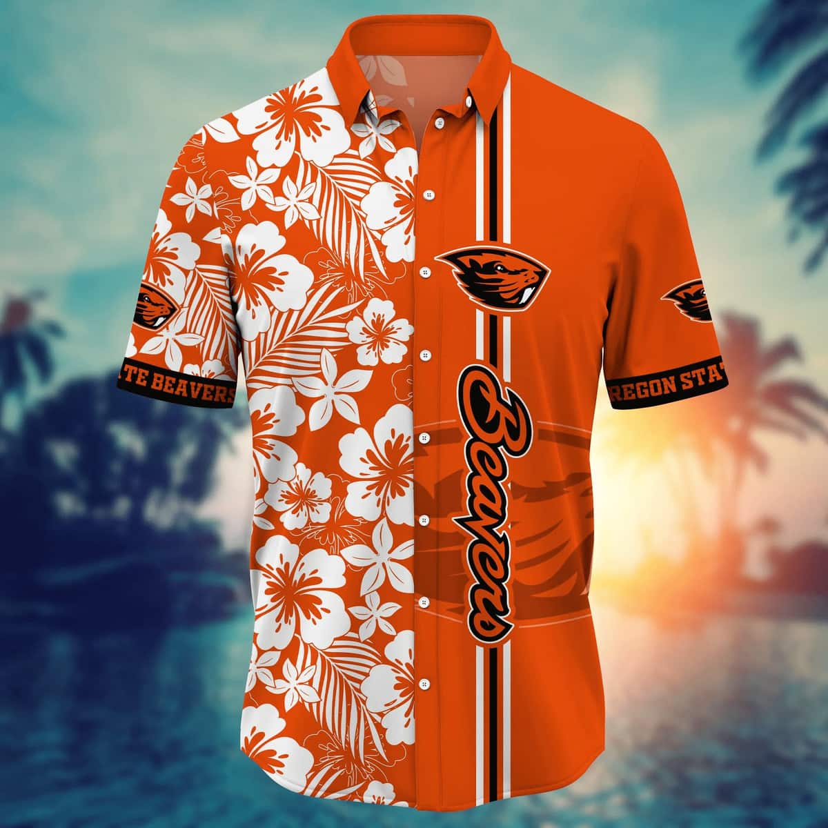 Floral Aloha Oregon State Beavers NCAA Hawaiian Shirt Gift For Dad Floral Aloha Oregon State Beavers NCAA Hawaiian Shirt Gift For Dad