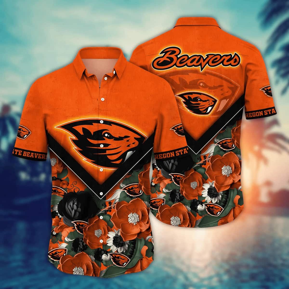 Colorful NCAA Oregon State Beavers Hawaiian Shirt Aloha Floral Summer Gift