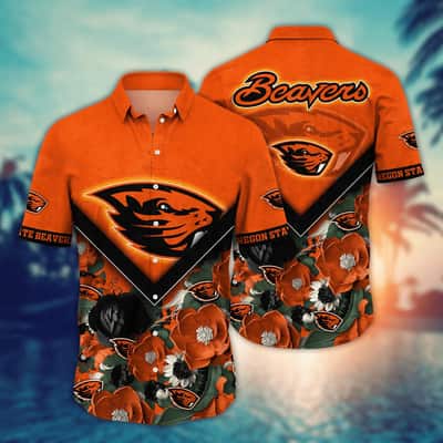 Colorful NCAA Oregon State Beavers Hawaiian Shirt Aloha Floral Summer Gift