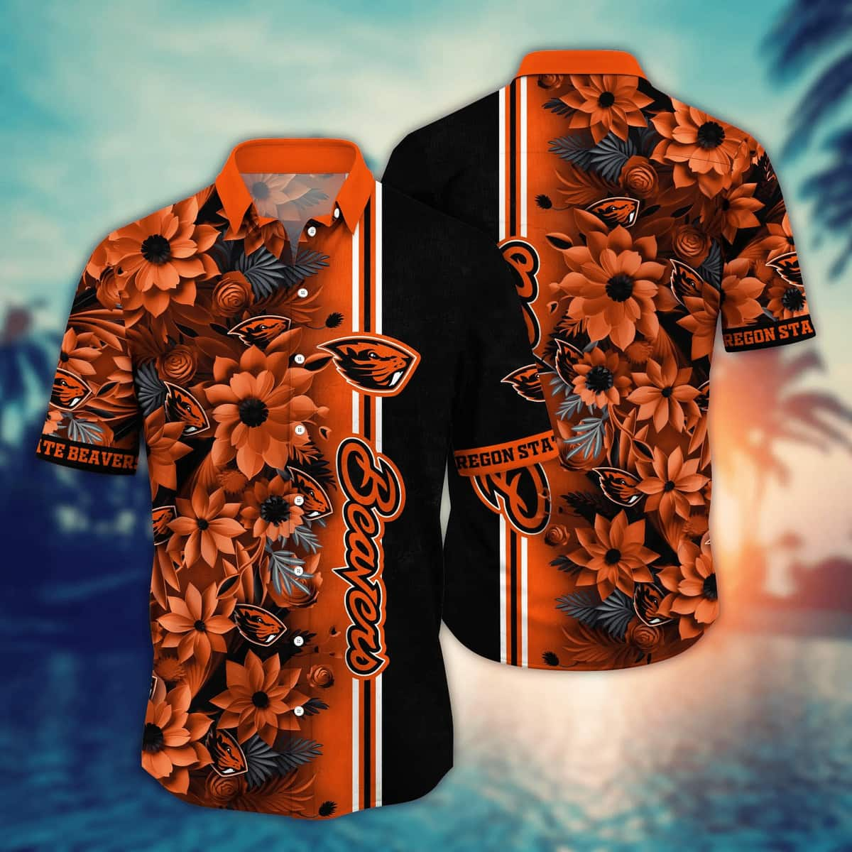 NCAA Oregon State Beavers Hawaiian Shirt Aloha Floral Beach Vacation Gift