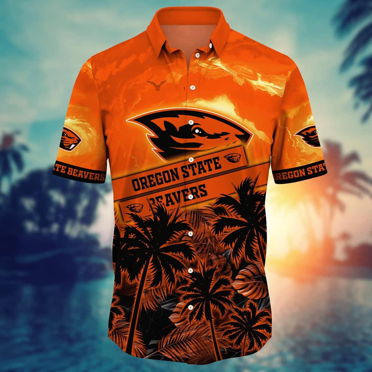 Vintage Aloha NCAA Oregon State Beavers Hawaiian Shirt Palm Trees Gift For Best Friend Vintage Aloha NCAA Oregon State Beavers Hawaiian Shirt Palm Trees Gift For Best Friend