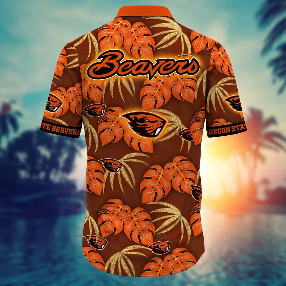 NCAA Oregon State Beavers Hawaiian Shirt Tropical Leaves Gift For Best Friend NCAA Oregon State Beavers Hawaiian Shirt Tropical Leaves Gift For Best Friend