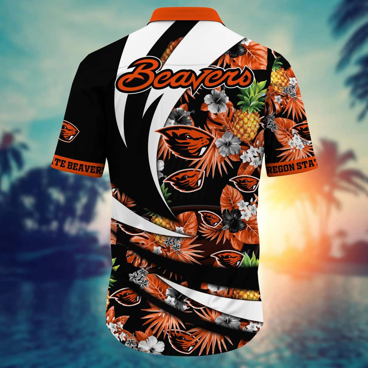 NCAA Oregon State Beavers Hawaiian Shirt Tropical Flora Gift For Dad NCAA Oregon State Beavers Hawaiian Shirt Tropical Flora Gift For Dad