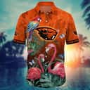 NCAA Oregon State Beavers Hawaiian Shirt Pink Flamingo And Palm Leaves Gift For Dad NCAA Oregon State Beavers Hawaiian Shirt Pink Flamingo And Palm Leaves Gift For Dad