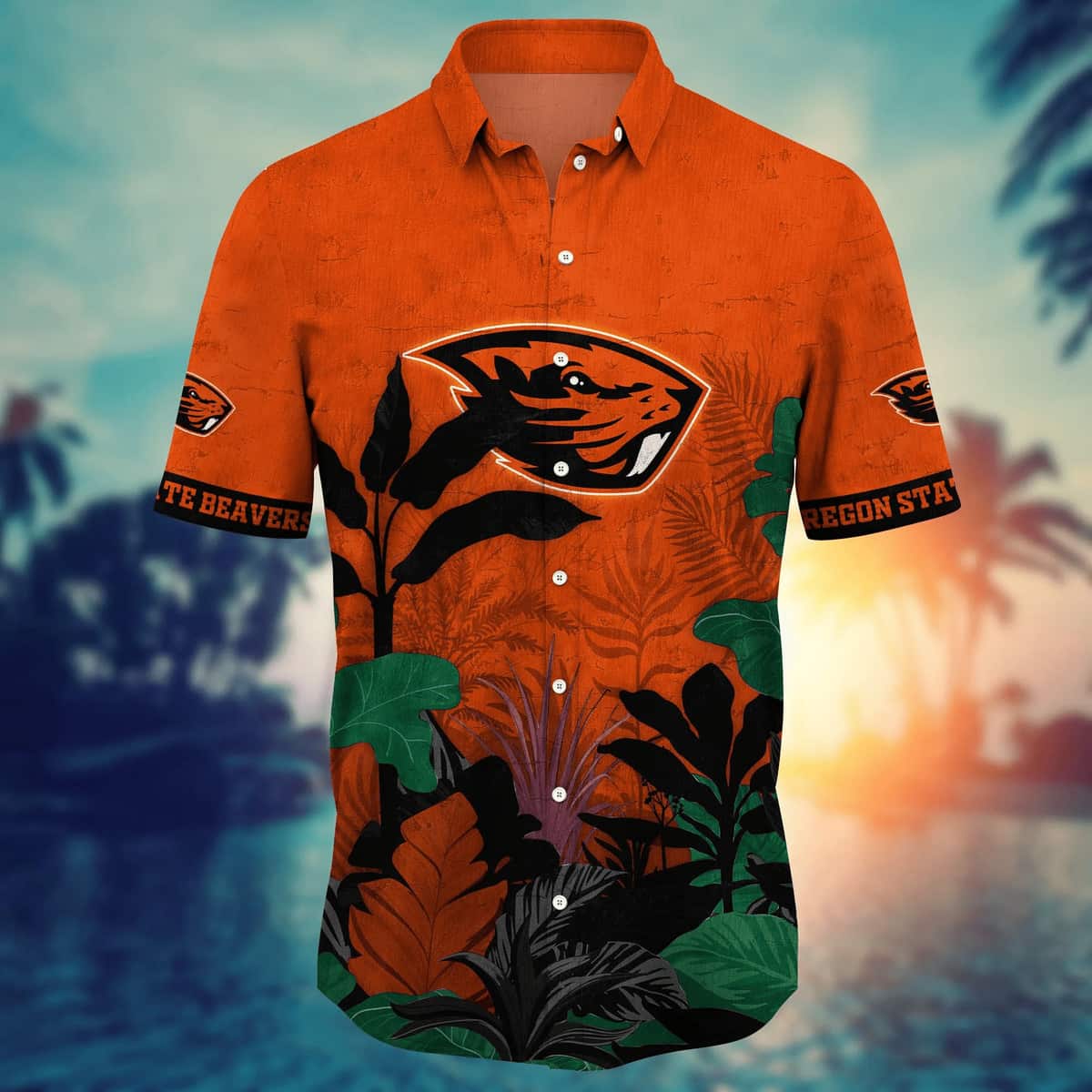 Custom NCAA Oregon State Beavers Hawaiian Shirt Summer Aloha Gift For Beach Trip Custom NCAA Oregon State Beavers Hawaiian Shirt Summer Aloha Gift For Beach Trip