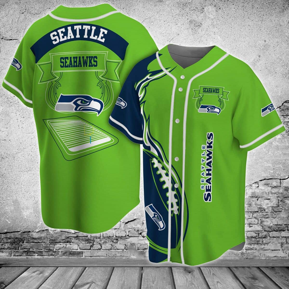 Basic NFL Seattle Seahawks Baseball Jersey Gift For Boyfriend