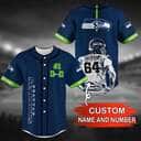 Customize NFL Seattle Seahawks Baseball Jersey Gift For Husband