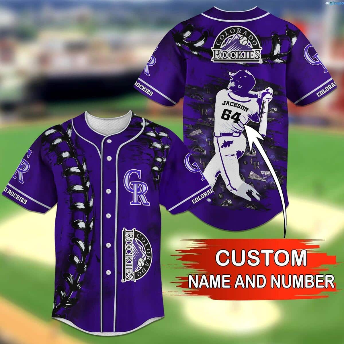 Personalized MLB Colorado Rockies Baseball Jersey Gift For Friends