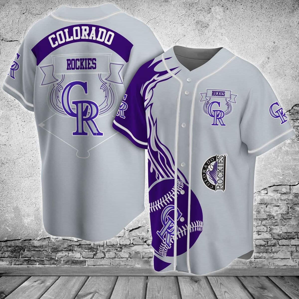 Grey MLB Colorado Rockies Baseball Jersey Gift For Best Friend