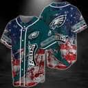 Retro NFL Philadelphia Eagles Baseball Jersey America Flag Gift For Boyfriend