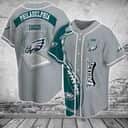 Grey NFL Philadelphia Eagles Baseball Jersey Gift For Father-In-Law Grey NFL Philadelphia Eagles Baseball Jersey Gift For Father-In-Law