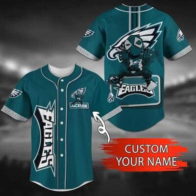 Personalized NFL Philadelphia Eagles Baseball Jersey Gift For Friends