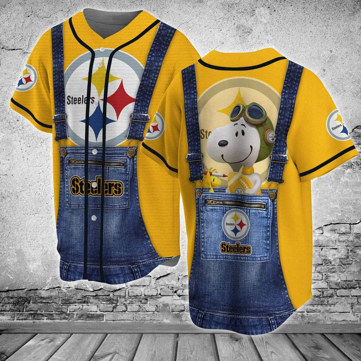 Classic NFL Pittsburgh Steelers Baseball Jersey Snoopy Pilot Gift For Best Friend