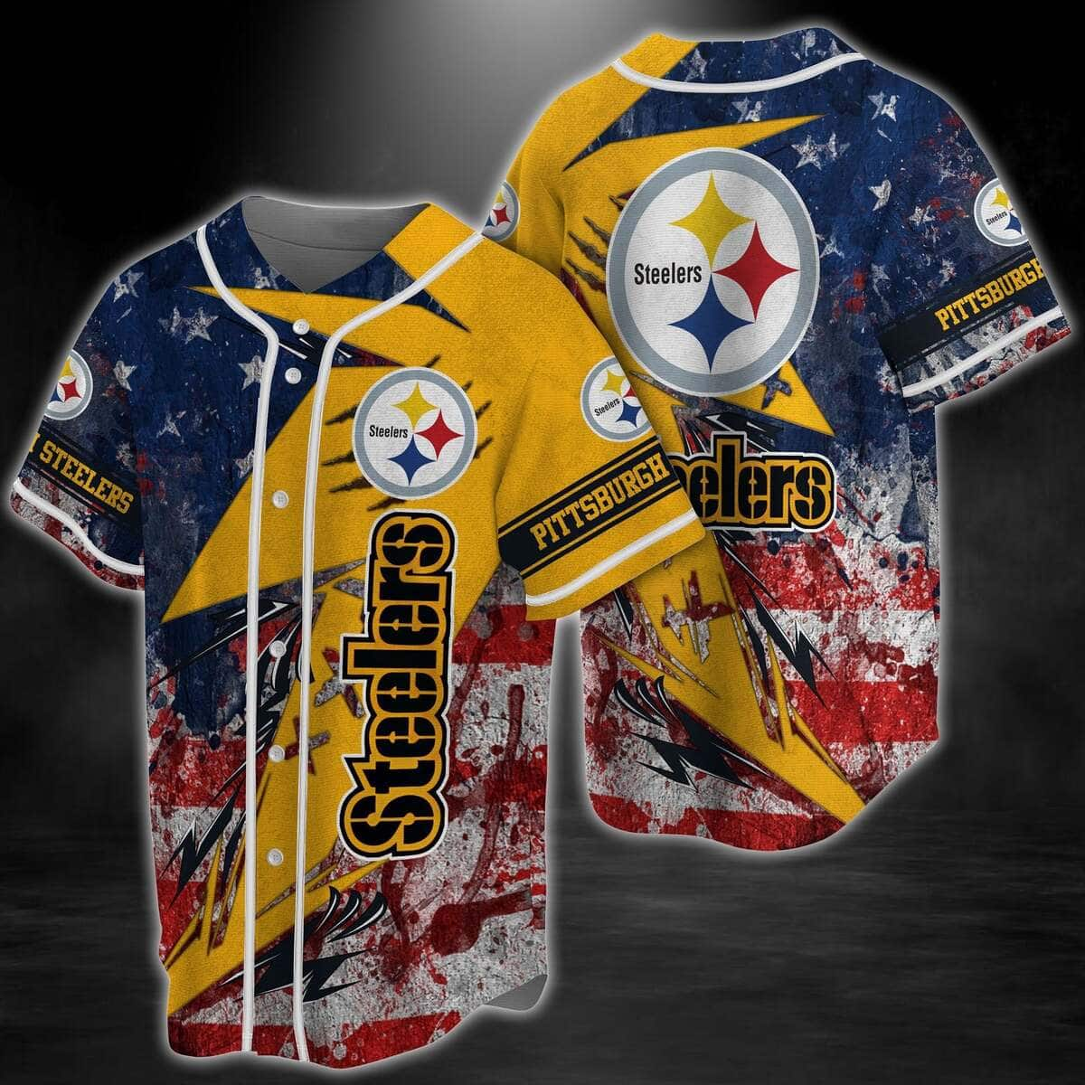 Retro NFL Pittsburgh Steelers Baseball Jersey Gift For Son From Dad