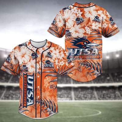 Aloha NFL UTSA Roadrunners Baseball Jersey Tropical Flower Gift For Husband Aloha NFL UTSA Roadrunners Baseball Jersey Tropical Flower Gift For Husband