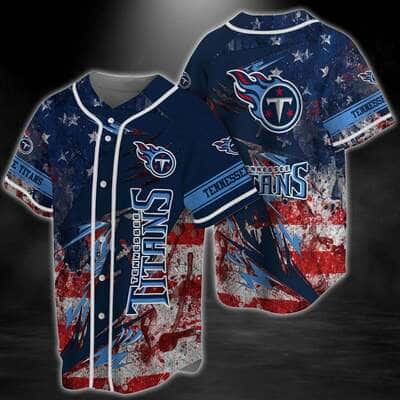 Retro NFL Tennessee Titans Baseball Jersey USA Flag Gift For Best Friend Retro NFL Tennessee Titans Baseball Jersey USA Flag Gift For Best Friend