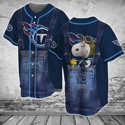 Blue NFL Tennessee Titans Baseball Jersey Snoopy Pilot Gift For Fans Blue NFL Tennessee Titans Baseball Jersey Snoopy Pilot Gift For Fans