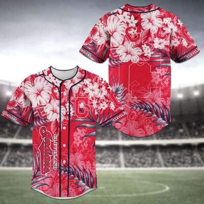 Aloha MLB Cleveland Indians Baseball Jersey Tropical Flower Gift For Friends Aloha MLB Cleveland Indians Baseball Jersey Tropical Flower Gift For Friends