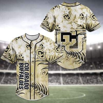 Aloha NFL Colorado Buffaloes Baseball Jersey Tropical Flower Gift For Dad Aloha NFL Colorado Buffaloes Baseball Jersey Tropical Flower Gift For Dad
