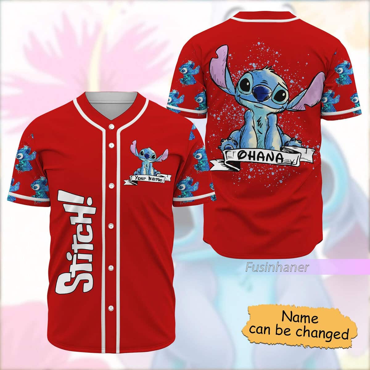 Custom Lilo And Stitch Baseball Jersey Disney Cute Gift For Girlfriend Custom Lilo And Stitch Baseball Jersey Disney Cute Gift For Girlfriend