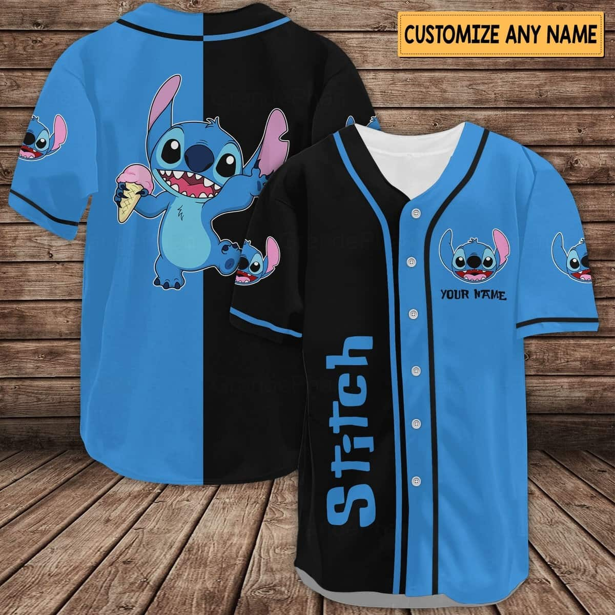 Personalized Lilo And Stitch Baseball Jersey Cute Gift For Fans