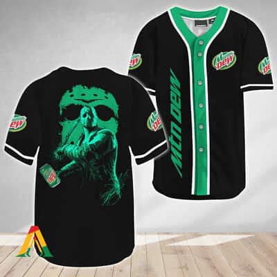 Halloween Jason Voorhees Baseball Jersey Friday The 13th Mountain Dew Beer Gift For Fans Halloween Jason Voorhees Baseball Jersey Friday The 13th Mountain Dew Beer Gift For Fans