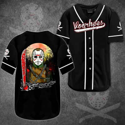 Black Jason Voorhees Baseball Jersey Gift For Best Friend