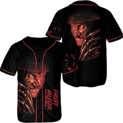 Halloween Freddy Krueger Baseball Jersey Horror Movie Gift For Fans Halloween Freddy Krueger Baseball Jersey Horror Movie Gift For Fans