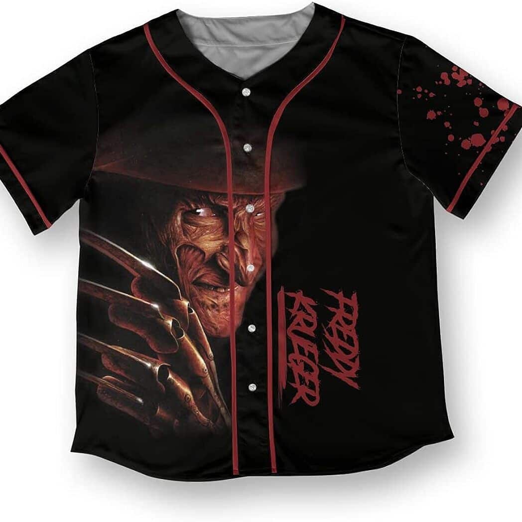 Halloween Freddy Krueger Baseball Jersey Horror Movie Gift For Fans Halloween Freddy Krueger Baseball Jersey Horror Movie Gift For Fans