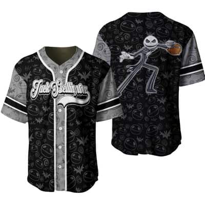 Halloween Jack Skellington Baseball Jersey The Nightmare Before Christmas Gift For Fans
